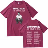 Bruno Marsas The Romantic Tour 2026 Marškinėliai Vyras Moteris Harajuku Trumpomis Rankovėmis Vienspalviai Atsitiktiniai Marškiniai Bruno Marsas The Romantic Tour M