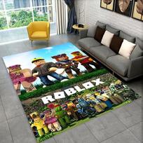3D Animacinis R-Robloxs Žaidimo Kilimas Kilimas Žaidimų Kambariui Miegamajam Svetainei Sofai Namų Durų Kilimėlis Dekoras, Plotinis Kilimas Neslystantis Grindų Kilimėlis Dovana 40x60cm