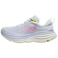 HOKA ONE ONE Bondi 8 Slip Resistant Coverage Support Low top Casual Running Shoes Women's Blue Pink Sneakers 1127954-SCP 38.5