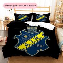FC AIK Rašto patalynė Namų dekoras Gimtadienio dovana (1 * užvalkalas antklodei + 2 * užvalkalai pagalvėms, be užpildo) 135x200cm
