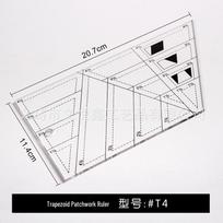 Daugiafunkcinis akrilinis siuvimo ir aplikacijos liniuotė „pasidaryk pats“ audinių projektams Acrylic Shape Patchwork Ruler