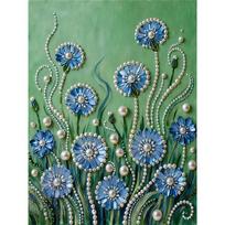 Crystal Pearl Painting 5D DIY Frame Decoration Painting Morning Glory Home Wall Decoration Transparent Pearl Gemstone Painting Picture Art Crafts 35x45cm