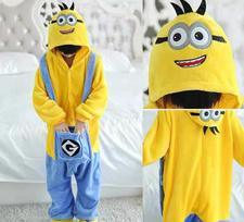 2025   Vaikams Minionai Kigurumi Kombinezonas Cosplay Anime Kostiumas Žieminis Flanelinis Kawaii Pižama Helovinas Kalėdos Apranga 120&Other
