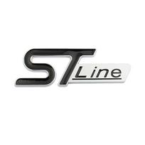 3D Metalinis ST Line Priekinės Grotelės Emblema Ženklelis Automobilio Priekinės Dalies Kamieno Lipdukai Ford Focus Mondeo Fiesta Explorer Stilizavimo Aksesuarai raudona