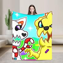 Tylers And Snowi Gaming Šilta Minkšta Antklodė Kelioninė Pliušinė Antklodė Naujoviška Namų Dekoro Flanelinė Paklodė Sofos Lovo Dangalas 30x40in