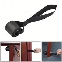 Durų inkaro traukimo virvė Durų sagtis Atsparumo juosta Fitnesas Elastingas treniruočių diržas Durų inkaro nešiojama fitneso įranga 1pc juoda