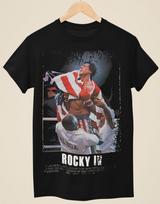 Rocky IV - Filmo plakato įkvėptas unisex juodi marškinėliai Unisex marškinėliai S