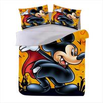Mickey Mouse Bedding Set Mickey Minnie Duvet Cover Cute Printed Cartoon Quilt Duvet Cover Set for Children Adult Boys Gir EU Single(135*200cm)3pcs