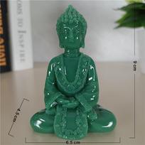 Jade Color Meditation Buddha Statues Feng Shui Lucky Thailand Buddha Sculptures Figurines Home Garden Decoration