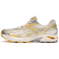KITH x ASICS GT 2160 Atsparūs trinčiai Žemi Bėgimo Bateliai Unisex Balti Geltoni Sportbačiai 1203A994-100 44