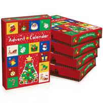 Cute Christmas Surprise Box: 24-Grid Advent Calendar with 5 Mystery Gifts 24 langelių staigmena dėžutė (5 vnt./maišelyje) spalva
