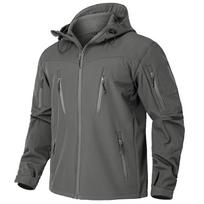 Vyriška Soft Shell taktinė striukė vandeniui atspari šilta vilna su gobtuvu karinis paltas Žieminiai žygiai Medžioklės drabužiai Viršutiniai drabužiai Lauko Striukė nuo vėjo JAV Dydis M juoda