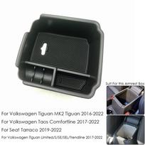 For Volkswagen VW Tiguan Mk1 Mk2 Taos Seat Tarraco Car Accessories Armrest Storage Box Tray Container Console Organizer Pallet A For Tiguan 09-15