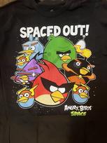 Angry Birds Medvilninis Juodas Visų Dydžių Unisex Marškinėliai EL1223 Unisex Marškinėliai XXXL