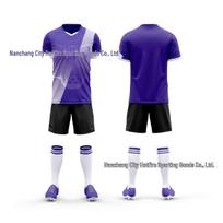 Individualus kolegijos futbolo uniformų komplektas: Trumparankoviai marškinėliai suaugusiems ir vaikams, su individualiu vardu ir numeriu spausdinimu XXS violetinė