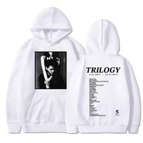 European Size The Weeknd Trilogy Music Album Hoodie M pilkšvai balta
