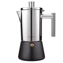 Easyworkz nerūdijančio plieno moka kavinukas indukcinei viryklei 200ml pusiau juoda spalva
