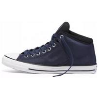 Converse Ctas High Street comfortable and versatile wear-resistant and lightweight high-top canvas shoes unisex blue and white 43