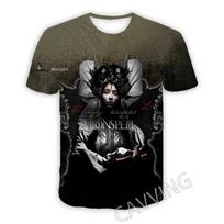 Vyriški 3D spausdinimo MOONSPELL grupės laisvalaikio marškinėliai Hip Hop Harajuku stiliaus viršutiniai drabužiai S smėlis