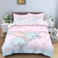 Dumbo Komforto Miegamojo Spausdinta Animacinio Dizaino Antklodės Užvalkalas Patalynės Komplektas Su Pagalvės Užvalkalu Tinka Vaikams Ir Suaugusiems 90X200CM