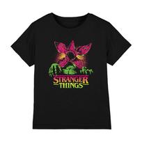 Stranger Things Neono Demogorgonas Marškinėliai 7-13 Metų, Juodi 4XL