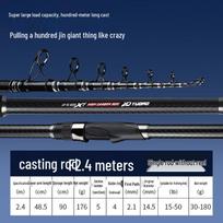 Patobulintas anglies pluošto jūrinės žvejybos meškerės rinkinys - Super kieta, tolimo užmetimo meškerė žvejybai nuo uolų New Upgrade Cross Carbon Fabric