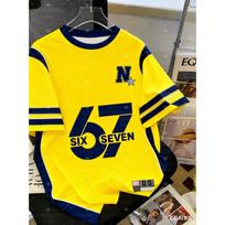 Vasaros Juokingi 67 ŠEŠI SEPTYNI Spausdinti Vyriški Marškinėliai Skaitmeninis 6 7 Spausdinimas Trumpomis Rankovėmis T-shirt Viršus Laisvi Gatvės Stiliaus Moteriški Drabužiai XXS yellow
