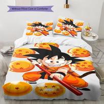 Son Goku Rašto Patalynė, Antklodės Komplektas Antklodės Užvalkalas Pagalvės Užvalkalas Namų Gimtadienio Dovana (1 * antklodės užvalkalas + 2 * pagalvės užvalkalai, be šerdies) 135x200cm