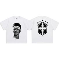 Neymar American Football Washed Retro T-Shirt - Men's Distressed Short Sleeve M juoda trumpomis rankovėmis spalva