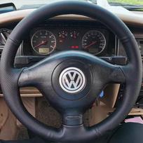 Pasidaryk pats juodo anglies pluošto automobilio vairo apdangalas Volkswagen VW Golf 4 (IV) Passat B5 Polo Bora Sharan Skoda Fabia 1 (6M) Light blue Thread gray