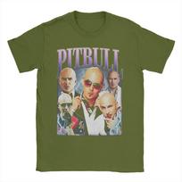 Funny Pitbull Rapper T-Shirt for Men Round Collar Cotton T Shirt   Mr Worldwide   Short Sleeve Tee Shirt Birthday Gift Clothing S