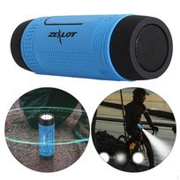 Outdoor Portable Flashlight Bicycle Speaker TF Card Play, žalia