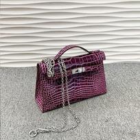 Nauja odinė moteriška rankinė antra karta KL22 galvijų oda aligatoriaus rašto galvijų oda grandinėlė per petį įstrižai moteriška rankinė 22x7x14cm