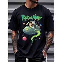 Europos dydžiai Vyriški Rick and Morty marškinėliai Rick & Morty Grafiniai marškinėliai su Rick, Vasariniai Perry Maze & Iconic - Laisvo kirpimo trumpomis rankovėmis marškiniai S balta