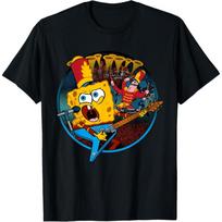 SpongeBob SquarePants Bubble Bowl Epic Band Performance T-Shirt S juoda