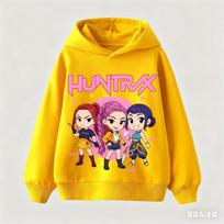 Kpop Demonų Medžiotojų Megztinis Vaikams Su Gobtuvu Laisvalaikio Mada Ruduo Žiema Berniukams Mergaitėms Šilti Anime Drabužiai 130