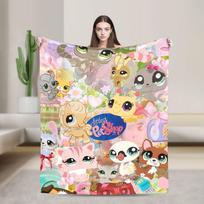 Littlest Pet Shop Antklodės Super Šilta Purios Pliušinės Mesti Antklodė Namų Dekoro Lėktuvo Kelionės Flanelinė Paklodė Lovos Užvalkalas 30x40in