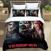 Terrifier Horror Printed Bedding Collections Exquisite Bed Supplies Set Duvet Cover Bed Comforter Set Bedding Set Luxury Birthday Gift 70x133cm 2pcs