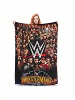 Wrestlemania Wrestling pliušiniai pledai Flanelinis pledas miegamajam Minkštas šiltas individualios kokybės lovatiesė dovana 75X95CM pilka spalva