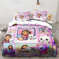 3D Gabi namelio patalynės komplektai Animacinis pledas su užvalkalu 3 vnt. Miegamojo dekoras Vaikams Viengulis/Dvigulis/Pilnas/Karalienės/Karaliaus dydis Duvet Cover Set&EU Single(135x200cm)