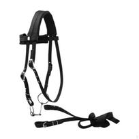 Adjustable Bridle with Rein Halter And Side Pull Reins, Leading Rope Headstall Gear S Blue