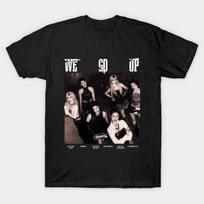 Men Black Print T-shirt We Go Up Graphic Design – Babymonster Inspired Artwork No-Cut Transfer Paper Print Cotton Tshirt S juoda