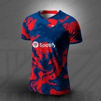 Vasaros „Barcelona Special Edition“ futbolo marškinėliai vyrams ir moterims, patogūs, kvėpuojantys, greitai džiūstantys motociklo treniruočių marškinėliai. S