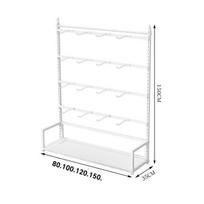 Multilayer Adjustable Slipper and Shoe Display Rack for Supermarkets and Malls Bent Hook (5 beads) x 50 juoda