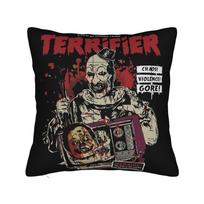 Terrifier Horror Movie Pillowcase Soft Polyester Cushion Cover Gift  Pillow Case Cover Home Zipper 45X45cm 30x30cm 12x12in