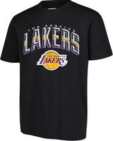 NBA Los Andželo „Lakers“ vyriški marškinėliai su arkiniu Plexi raštu trumpomis rankovėmis, dideli, juodi S juoda