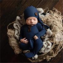Newborn Knitted Photography Bodysuit – Multiple Colors, Perfect for Christmas Photos Newborn vyno raudonos spalvos