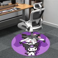 Kuromi Sanrio biuro apvalus kilimas, po biuro kėdėmis miegamojo svetainės namų dekoras a0908194 80cm by 80cm