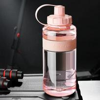 2 litrų didelis vandens butelis su šiaudeliu 2L/1.5L/1L didelės talpos mokyklai, sporto salės, sportui, gėrimo buteliai, be BPA, fitnesui 1000ml balta