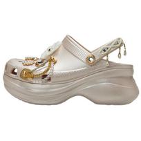 Crocs Madingi Senovinio Stiliaus Batai Su Skylutėmis Moteriški Kvarciniai Rožiniai 36-37